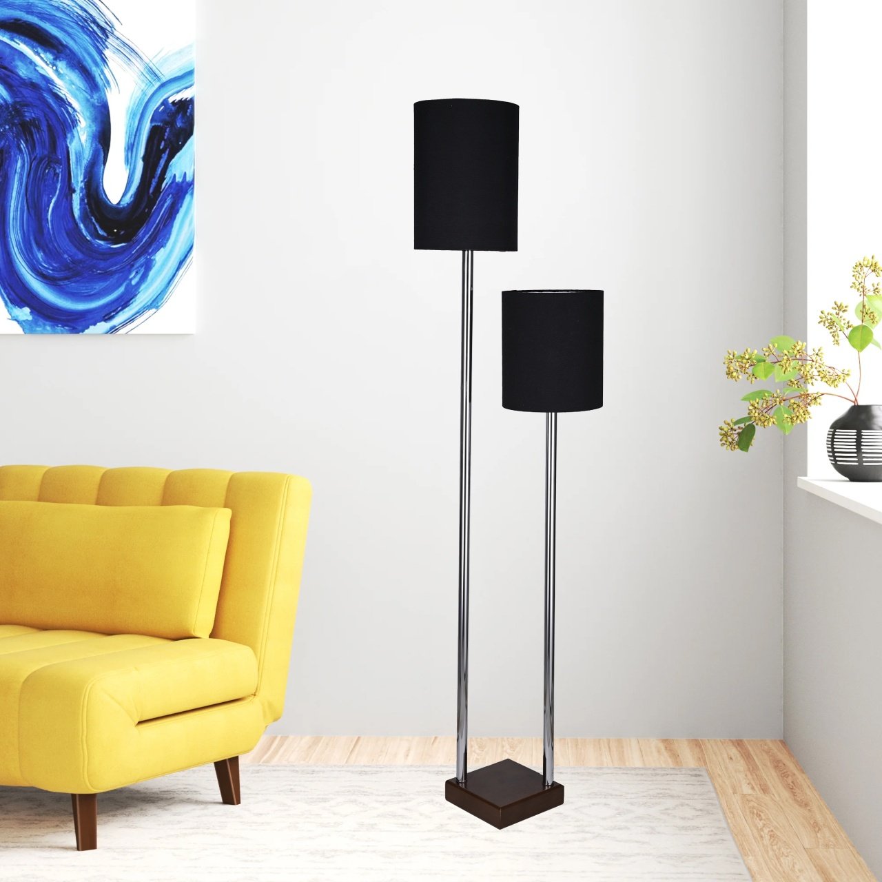 Metal floor lamp With 2 Light