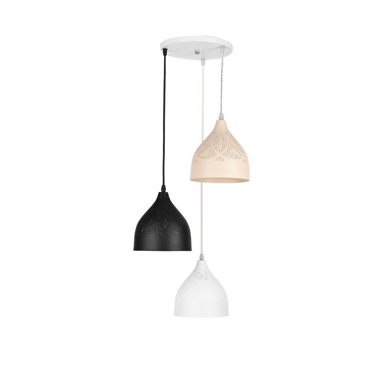 Naomi Perforated Triple Ceiling Lamp