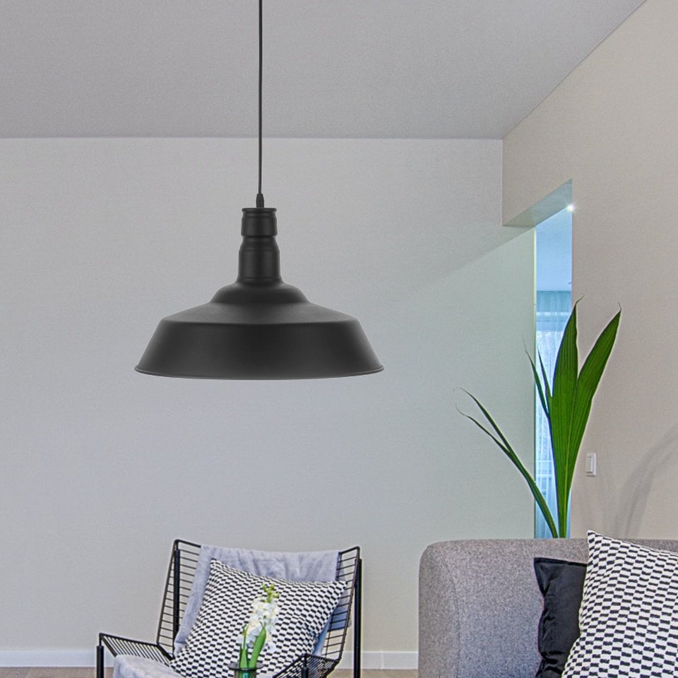  Post Ceiling Lamp - Black Inside