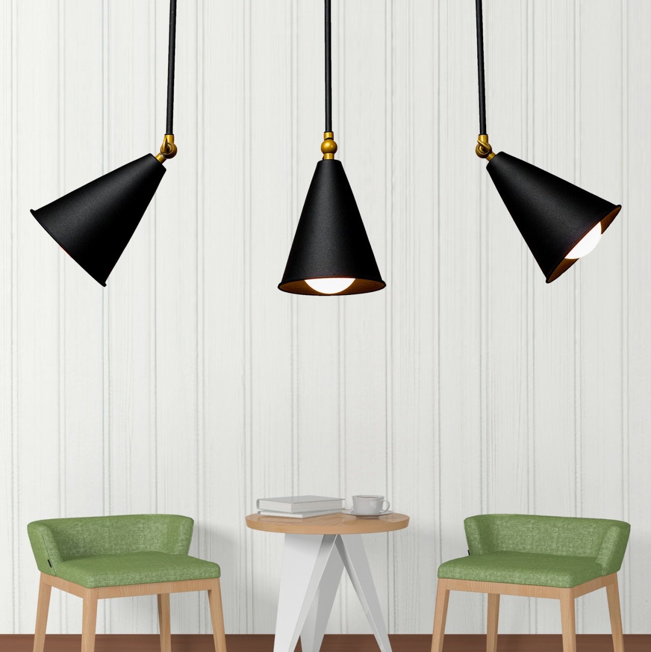  Ply Perforated Triple Ceiling Lamp