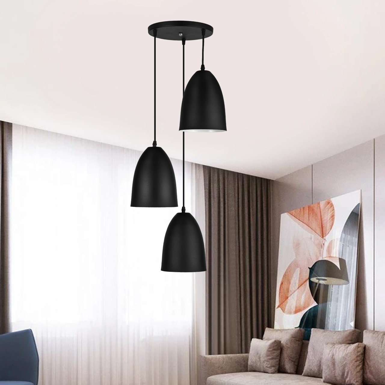  Shot Triple Ceiling Lamp 