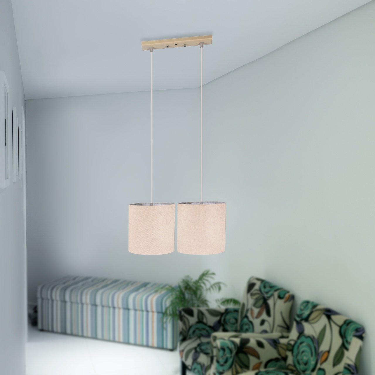 Fabric Double Ceiling Lamp