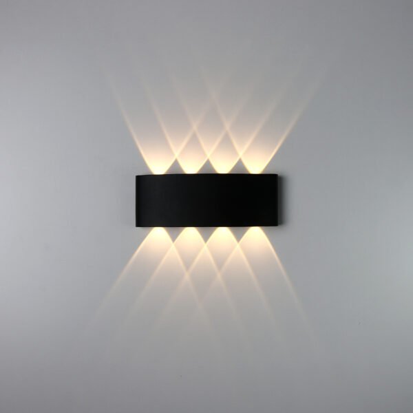 8 Lights Warm Black Wall Lamp