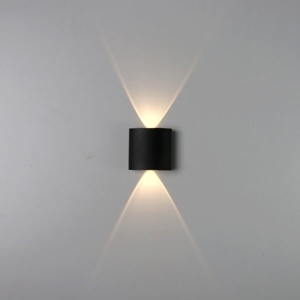 2 Lights Warm Black Wall Lamp